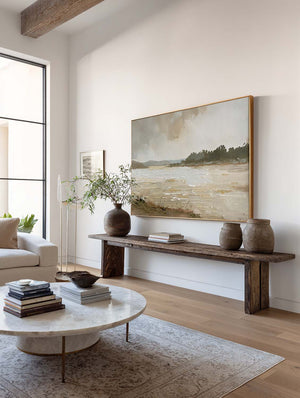 Vintage Lake Landscape Oil painting Rustic Lake Art Painting Vintage Rustic Lake Oil Painting