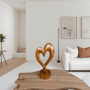 Abstract Wooden Sculpture Handcrafted Art Piece for Modern Home Decor