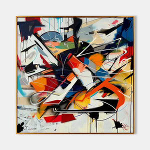 Abstract Pop Art on Canvas Colorful Pop Abstract Art Abstract Pop Art Canvas Wall Art Decor for Sale