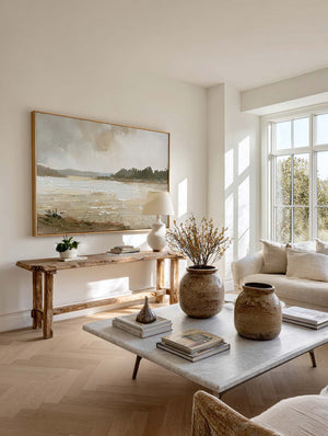 Vintage Lake Landscape Oil painting Rustic Lake Art Painting Vintage Rustic Lake Oil Painting